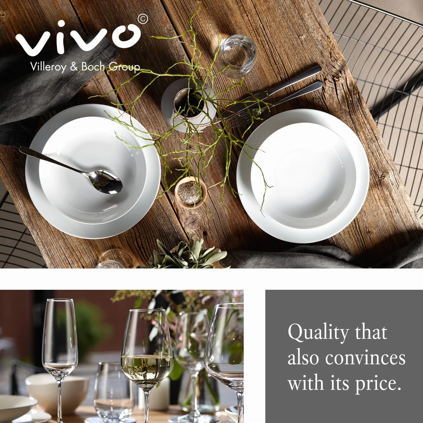 vivo by Villeroy & Boch – New Fresh Basic komplet sztućców, 24-cz., dla 6 osób, stal nierdzewna 18/10, można myć w zmywarce