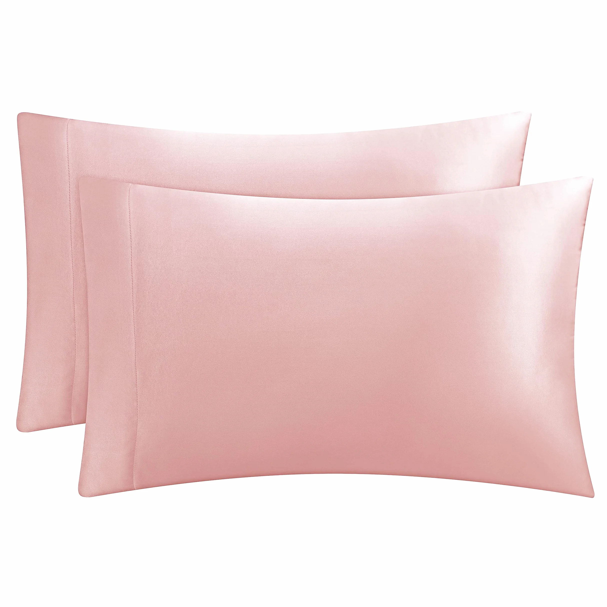 Juicy Couture Satynowa poszewka na poduszkę do włosów i skóry, różowa, queen, zestaw 2 szt., jedwabiście satynowa, chłodząca, z zamknięciem kopertowym
