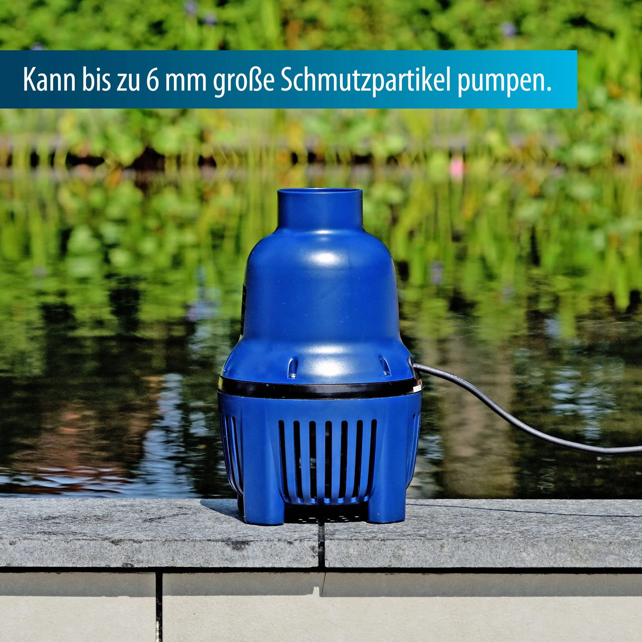 AquaForte HighFlow HF pompa do stawu 16 000, 75 W, maksymalny przepływ 16 m3 na godzinę, wysokość tłoczenia 2 metry, wyjście 75 mm, ekstra duży przepływ, nadaje się do stawów koi i hodowli ryb