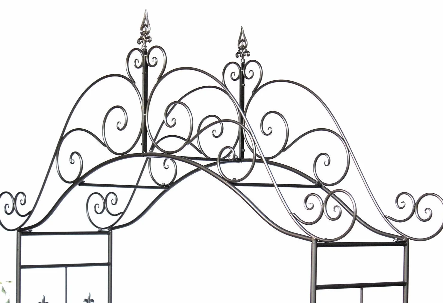 DanDiBo Łuk różany z furtką 131872 z metalu, 282 x 160 cm, pomoc w wspinaczce, pergola, pergola, pomoc w różach, rusztowanie