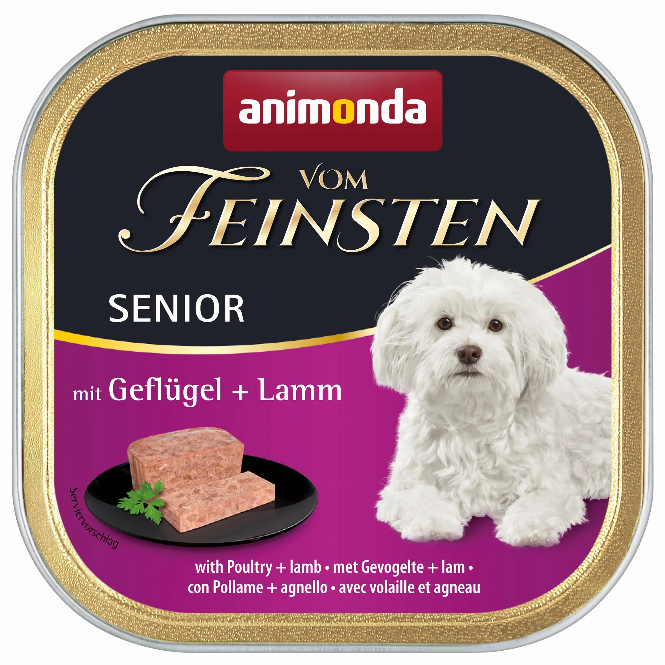 Animonda vom Feinsten Senior karma dla psów mokra z drobiem i jagnięciną 6 x 150 g