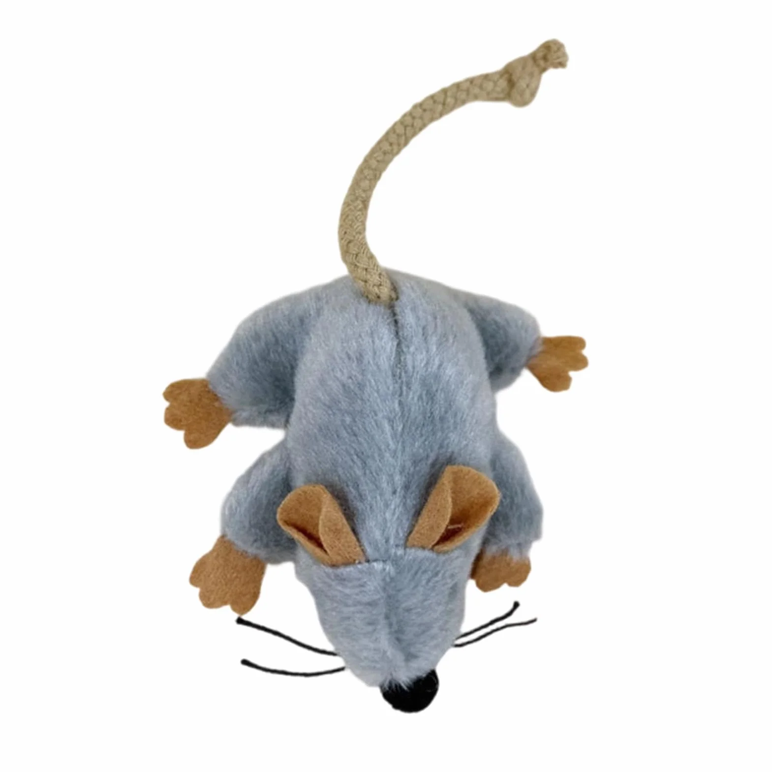 Plush Cat Mouse Toy, realistyczny ruchomy ogon, interaktywny rozmiar, system stymulacji zwierząt domowych, miękki materiał, akcesoria do wzbogacenia kota, wewnątrz i na zewnątrz, do użytku na