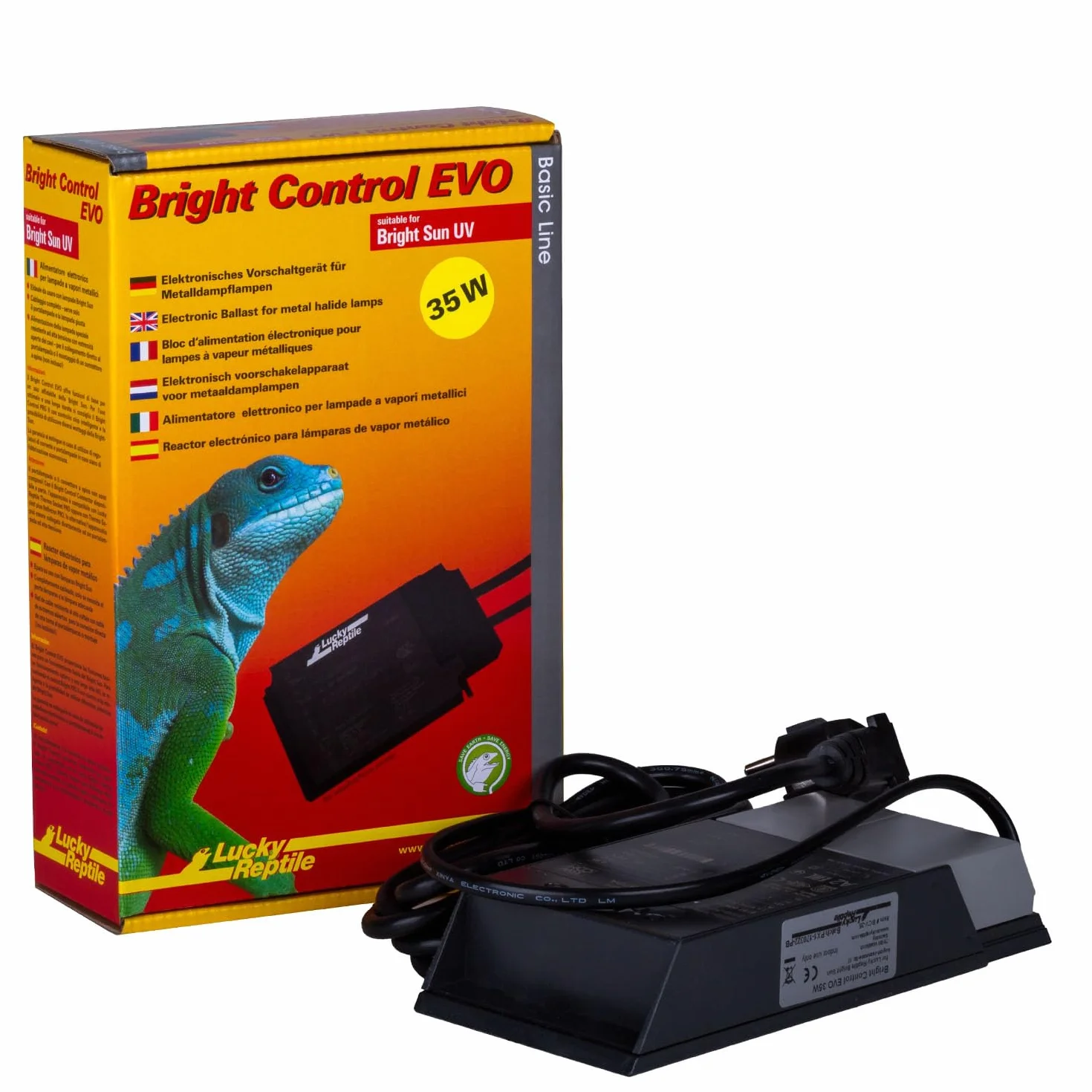 Lucky Reptile Bright Control EVO Statecznik 35W do lamp UV metalowych parowych Elektroniczny statecznik do promiennika Bright Sun UV