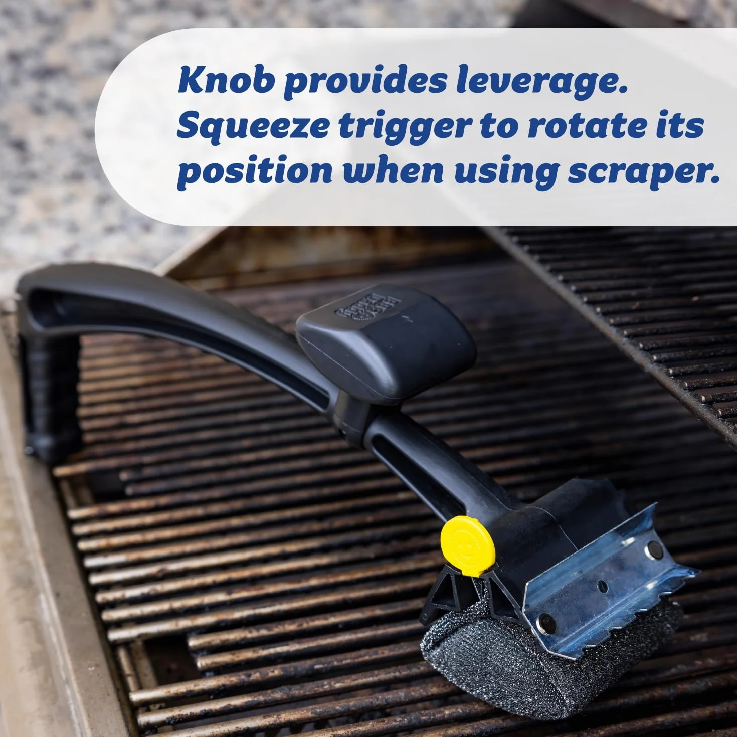 Scrub Daddy BBQ Daddy + wymienne głowice – szczotka do czyszczenia grilla ze skrobakiem i otwieraczem do butelek, środek do czyszczenia grilla, bez włosia, szczotki do czyszczenia grilla, zaawansowane