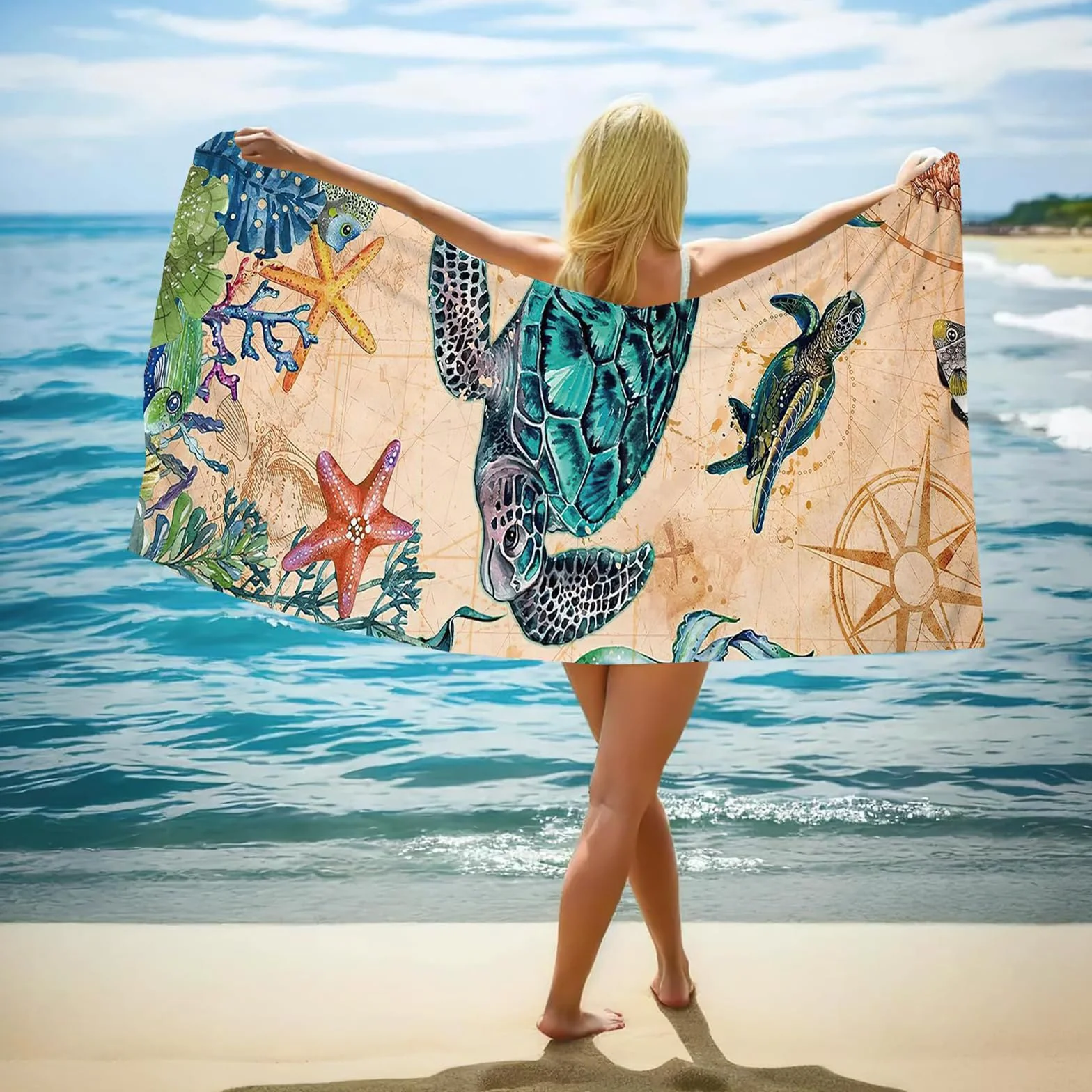 Ręcznik plażowy, ręcznik plażowy z mikrofibry, szybkoschnący, duży ręcznik kąpielowy z mikrofibry, ręcznik plażowy XXL, na plażę, basen, do jogi, 180 x 90 cm