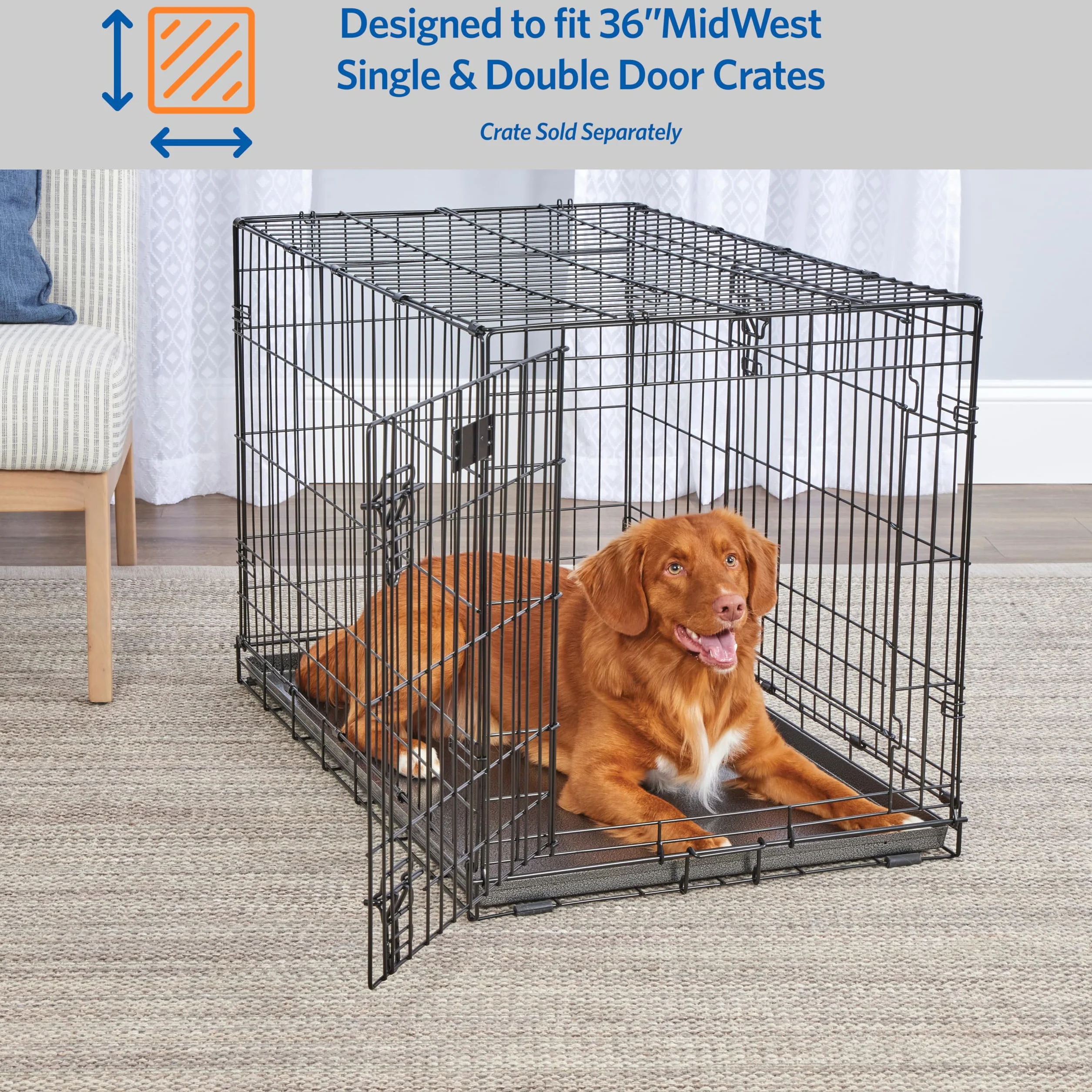MidWest Homes for Pets Metalowa patelnia zastępcza do skrzyni dla psów 91 cm