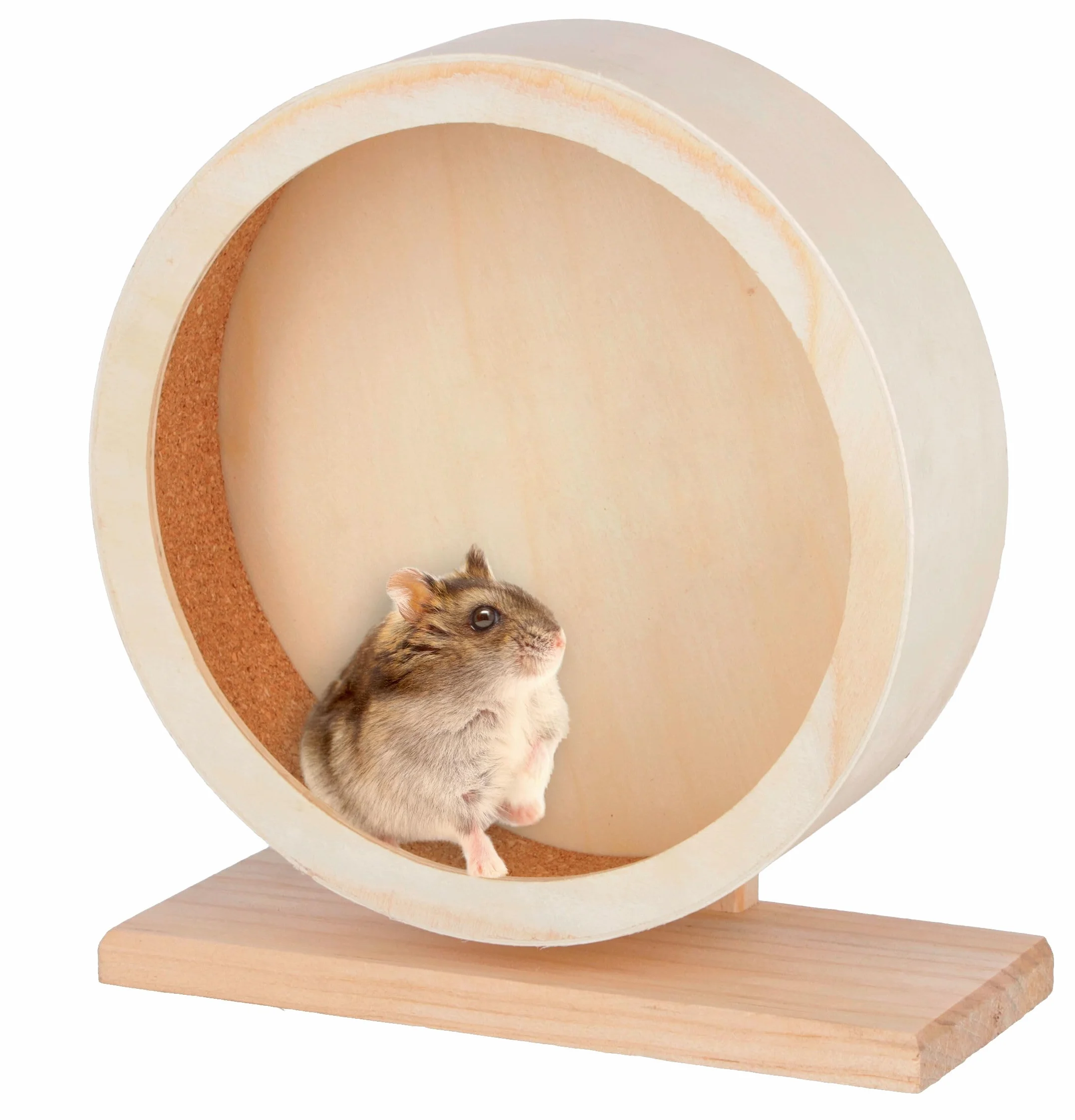 Kerbl drewniane koło chomika z zamkniętą nawierzchnią korkową 22 cm