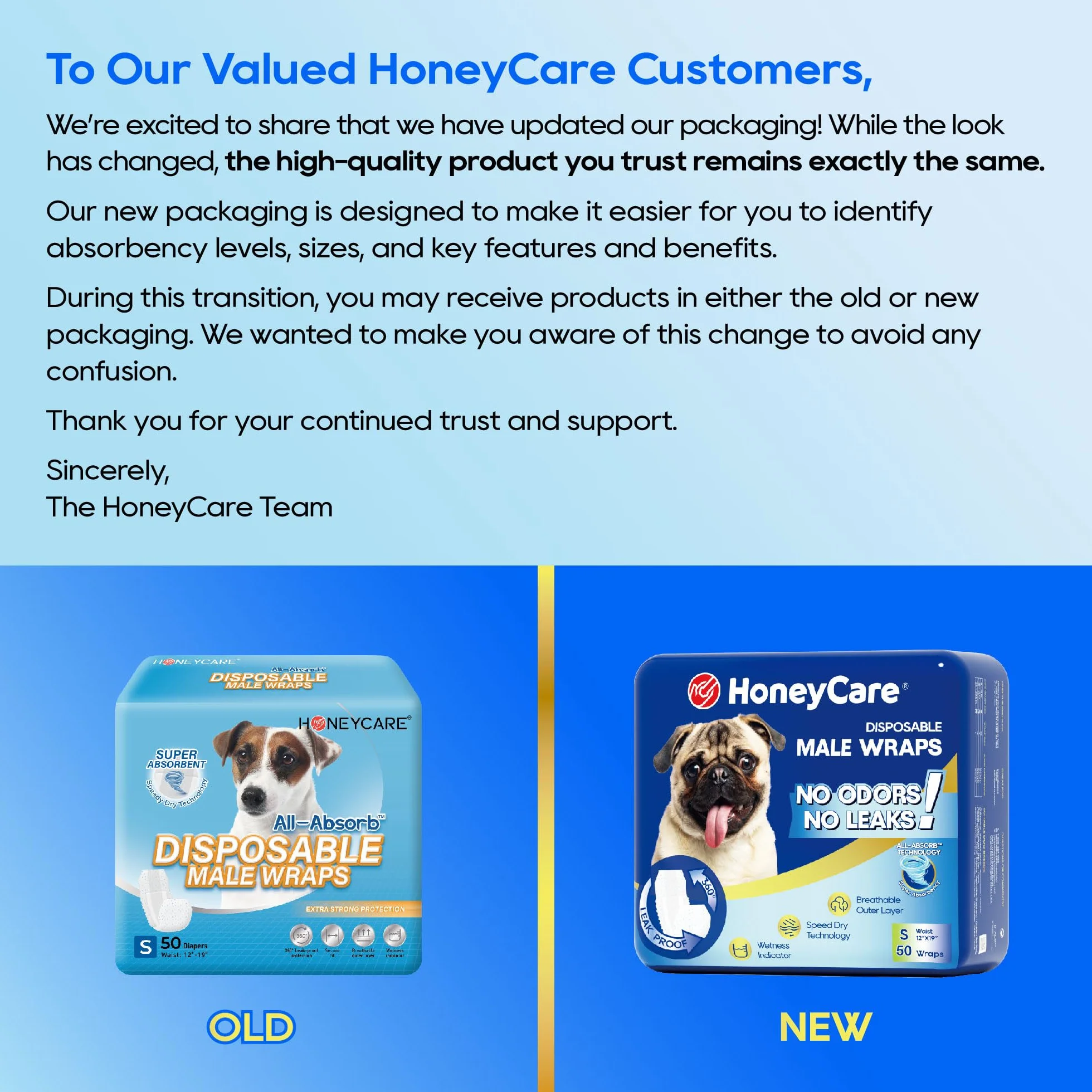 Honey Care Opaski dla Psa 50 szt.