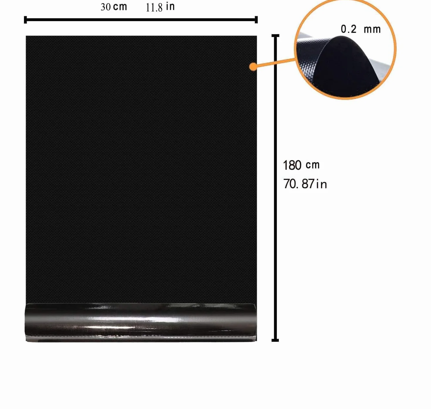 Mata do grilla, przycięta do każdego rozmiaru, bardzo gruba, do grilla gazowego i węglowego, do 260°C/500℉ (180 x 30) cm