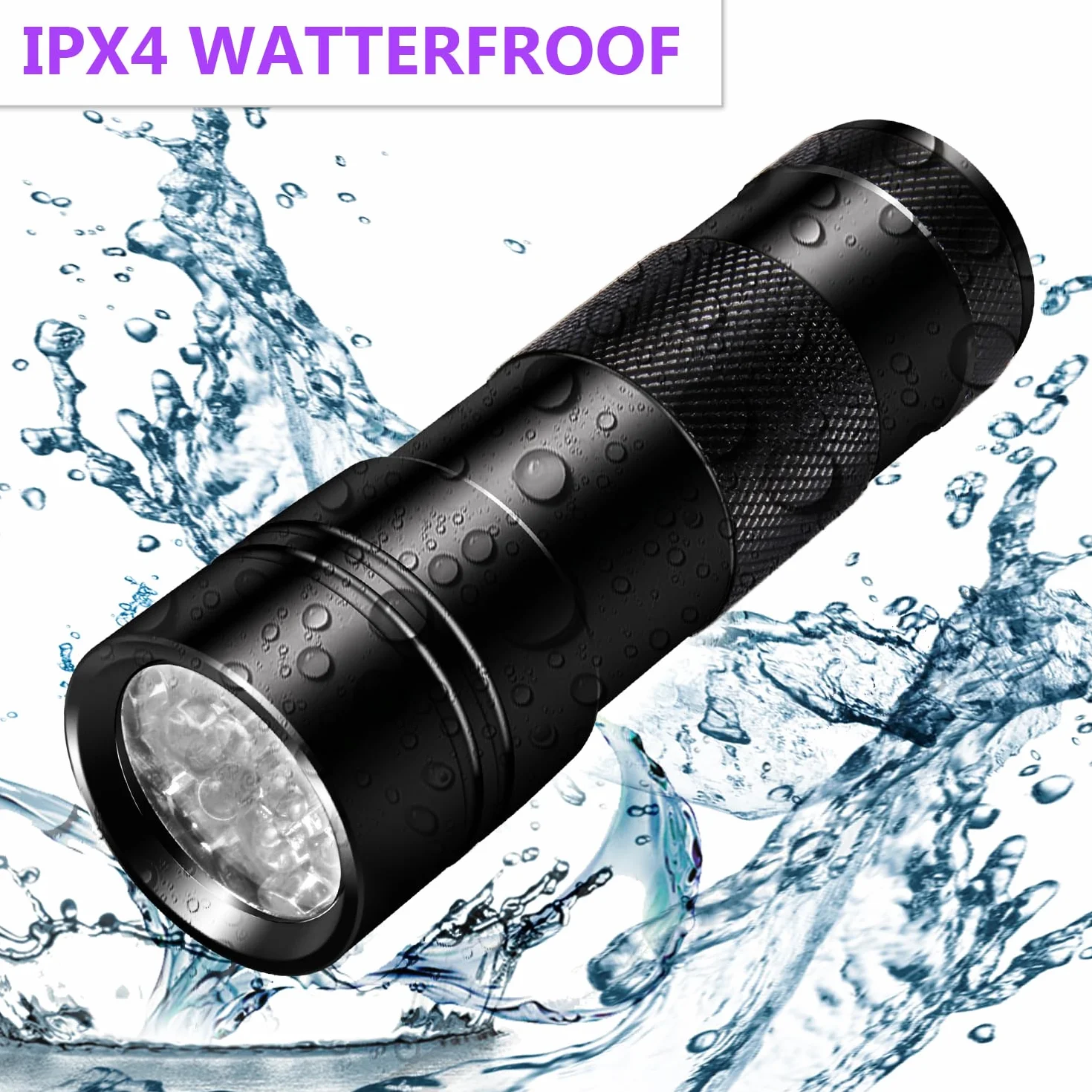 INF latarka UV z ultrafioletowym światłem, latarka z 12 diodami LED, ultrafioletowe światło 395nm do geocachingu, detektorów moczu zwierząt domowych, detektor moczu zwierząt domowych itp.