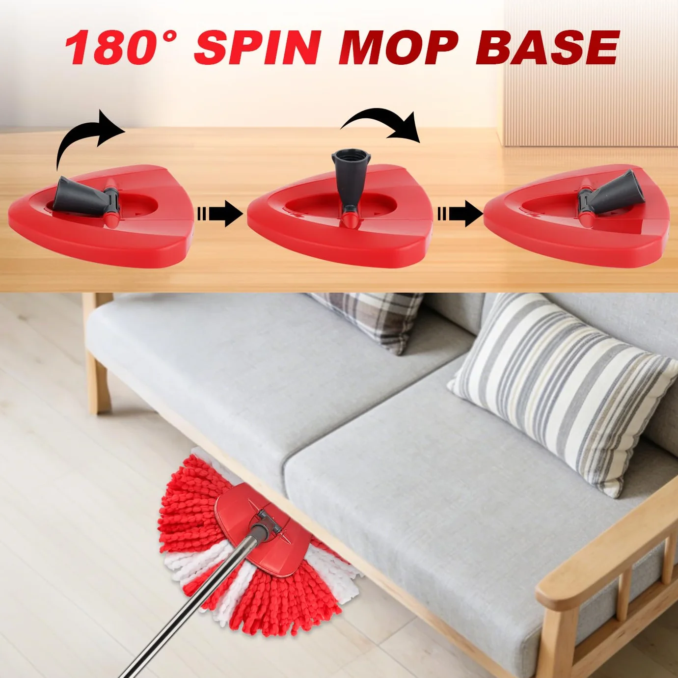 Sgizoku 5 wymiennych głowic mopa do mopa Vi-ledar Turbo Smart, nakładka zamienna do mopa Turbo Spin EasyWring i Clean Turbo