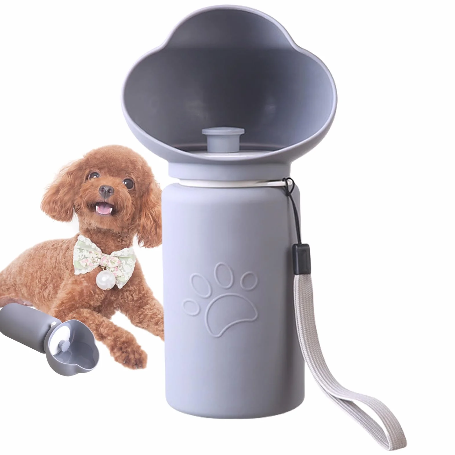 Foldable Leak-Proof Dog Water Bottle for Outdoor Travel Hiking Camping