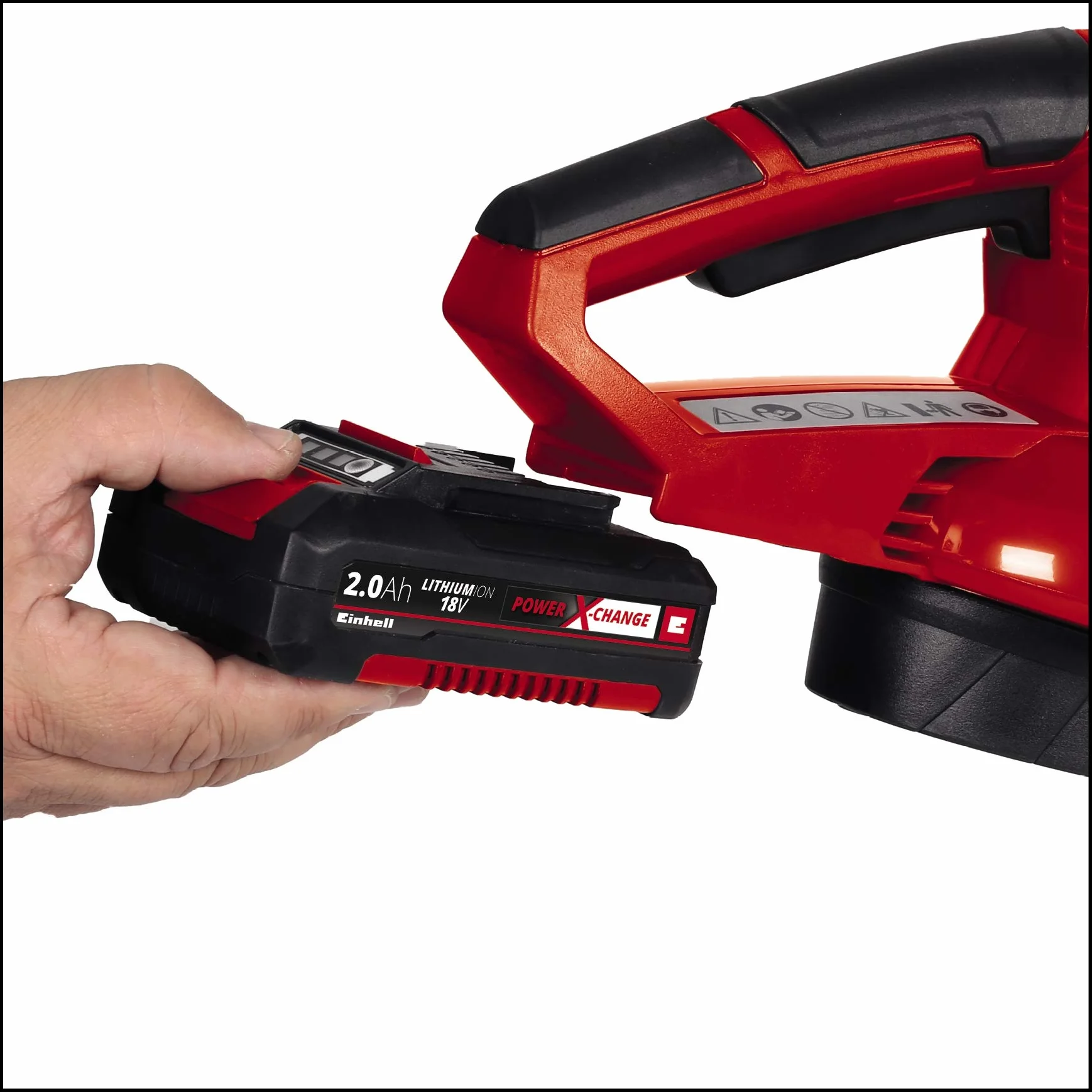 Einhell Akumulatorowa dmuchawa do liści GC-CL 18 Li E-Solo Power X-Change (Li-ion, 18 V, prędkość nadmuchu 210 km/h, uchwyt Softgrip, elektroniczna regulacja prędkości, bez akumulatora i ładowarki)