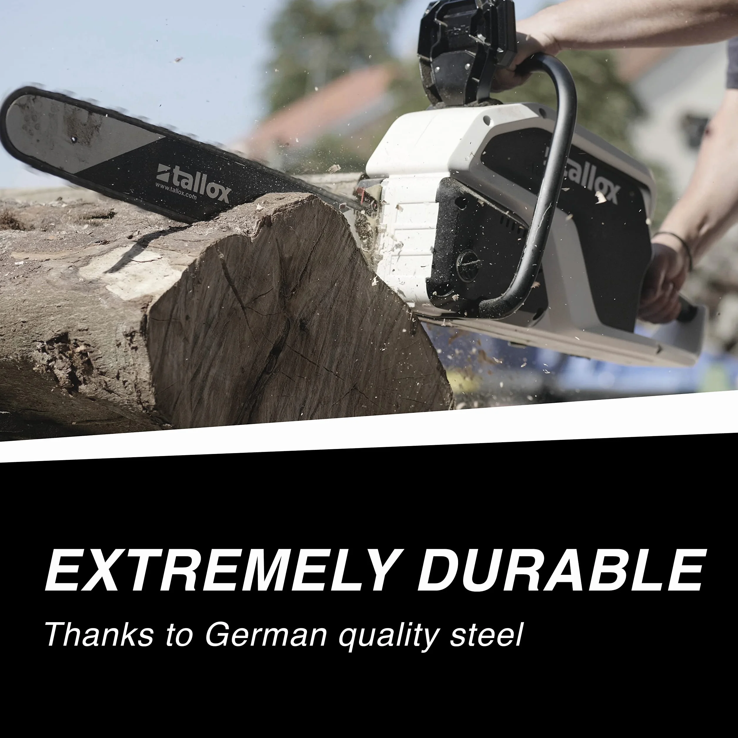 Tallox 3 łańcuchy do piły 3/8'', 1,1 mm, 52 TG, 35 cm, miecz kompatybilny z Oregon Makita Bosch