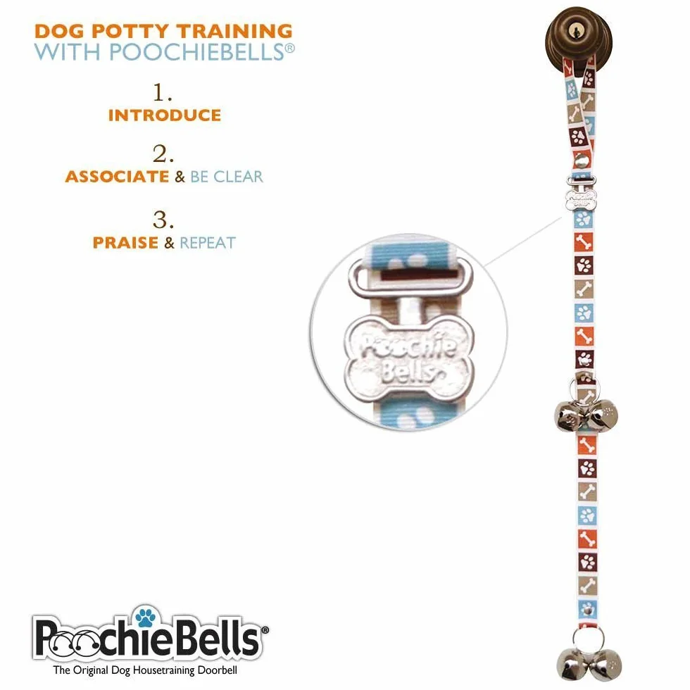 PoochieBells Oryginalny dzwonek do drzwi dla psa - trening nocnikowy
