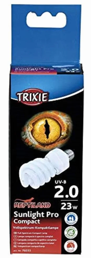 Trixie 76033 Sunlight Pro Compact 2.0, kompaktowa lampa UV, 23 W, Ø 60 × 152 mm, czarna