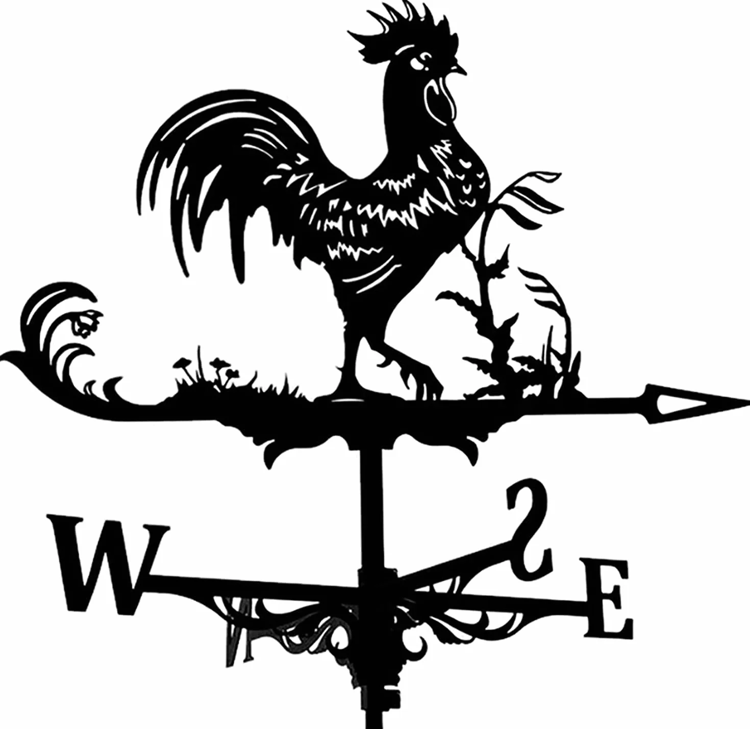 Alnicov Kogut metalowy vintage wiatrowskaz wiatrowskazowy wydrążony wskaźnik kierunku wiatru do dekoracji na dach na zewnątrz