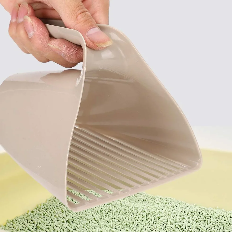 Łopata do żwirek dla kota plastikowa narzędzie do czyszczenia piasku z uchwytem 16 x 13 x 11 cm