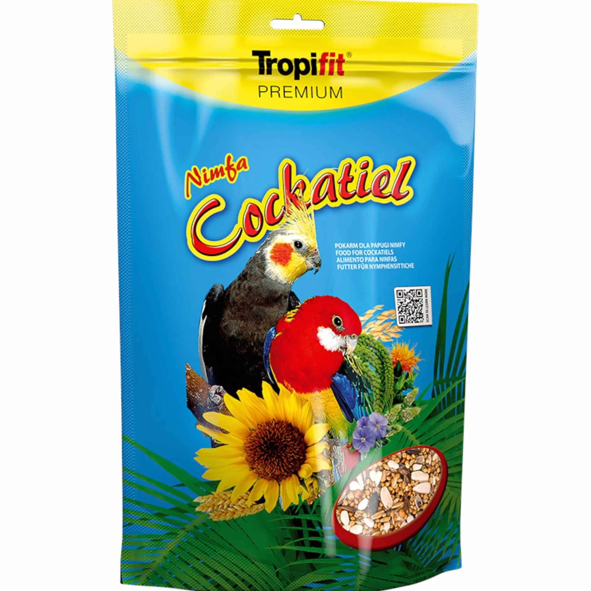 Mieszanka paszowa pełnoporcjowa dla papugi nimfy 700G COCKATIEL