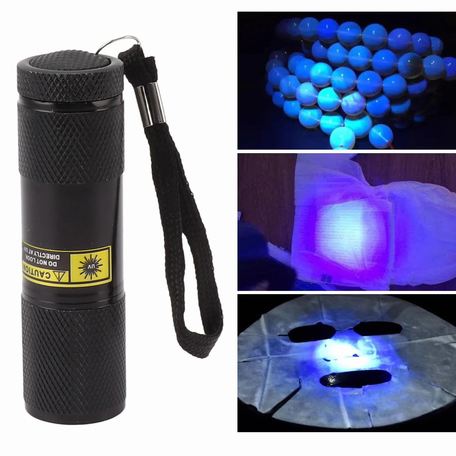 Latarka UV Blacklight 395nm, Wykrywacz Plam Moczu Psa i Kota, Utwardzanie Żywicą