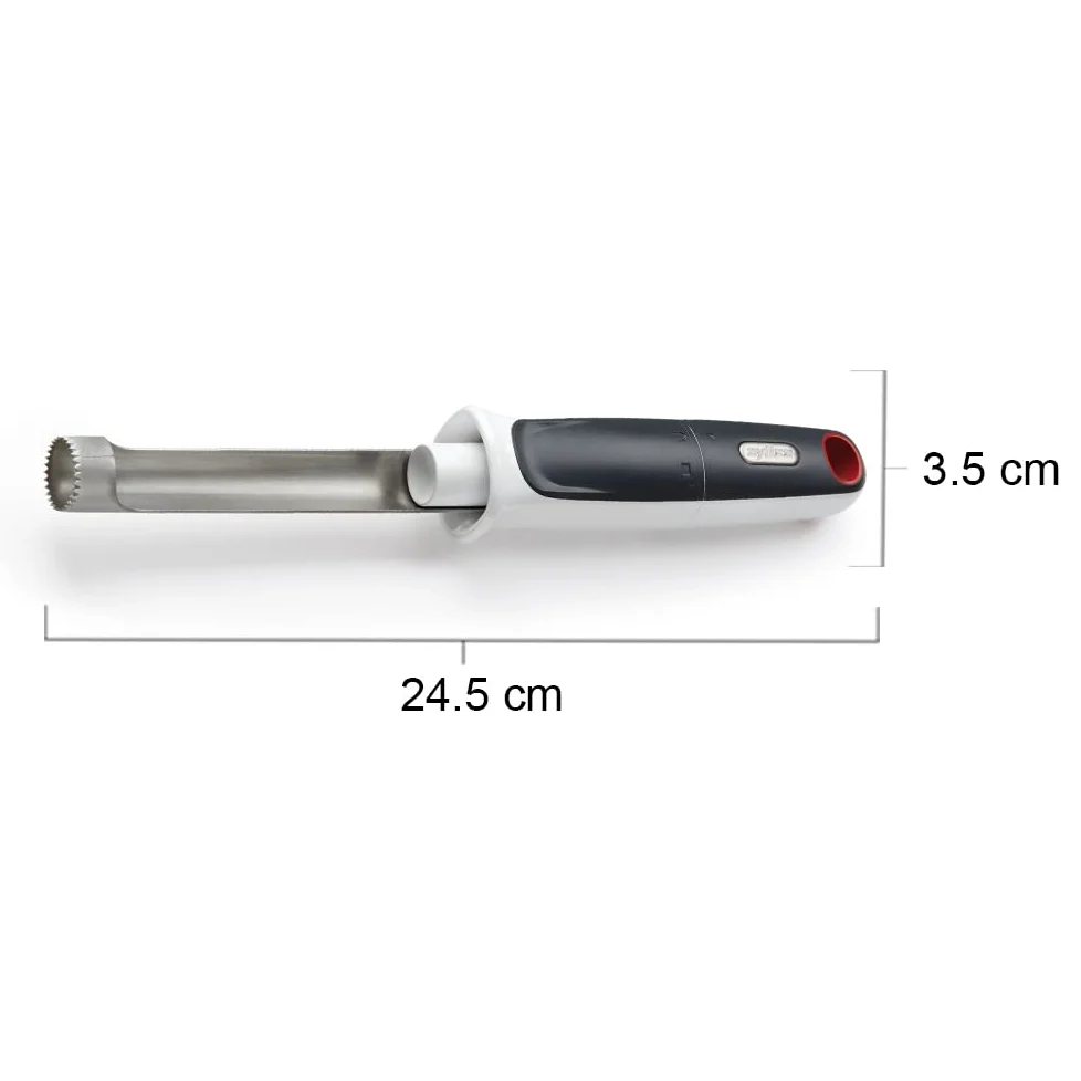 Zyliss E910030 Easy Twist drylownica do jabłek z praktycznym systemem wyrzutu, drylownica do jabłek z ostrzem ze stali nierdzewnej i ergonomicznym uchwytem, 5 lat gwarancji