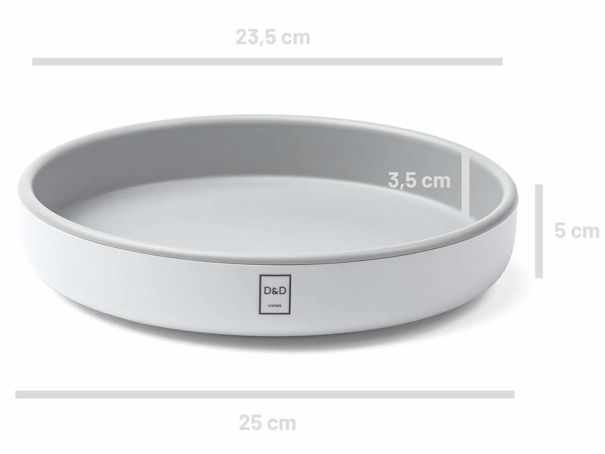 D&D Living Drehteller Ø 25 cm - Küchen & Kühlschrank Organizer drehbar | Lazy Susan Gewürzregal mit verstärktem Kunststoff | Rondell mit leiser Drehung