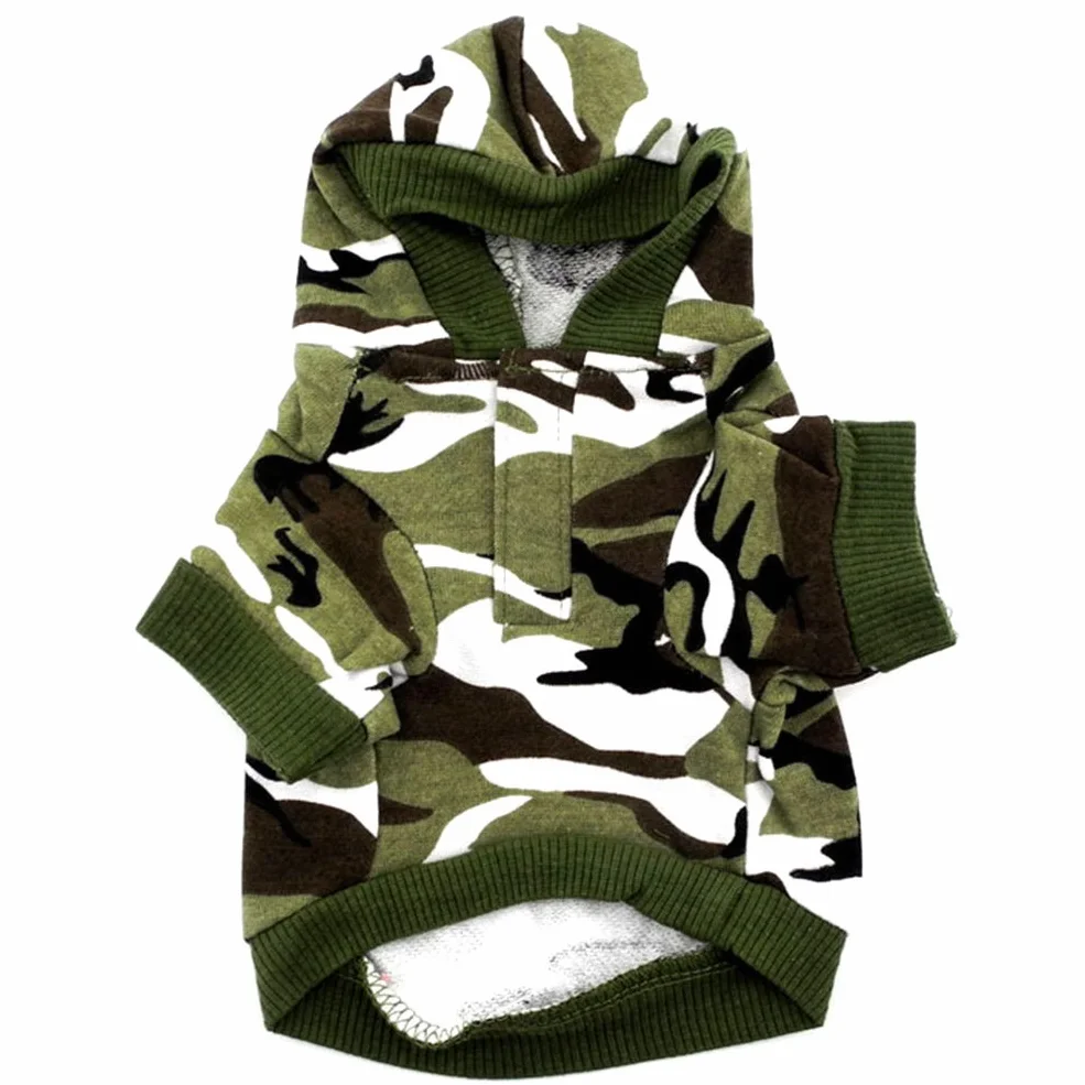 Bluza z kapturem dla psa moro zielona chihuahua Yorkshire