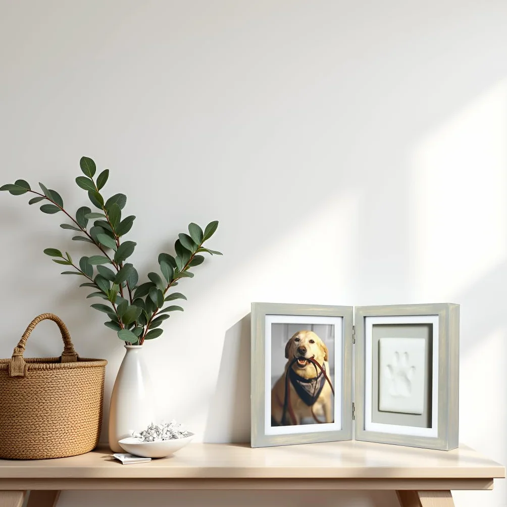Pearhead Zestaw do druku łapy zwierząt domowych drewniana ramka na zdjęcia DIY