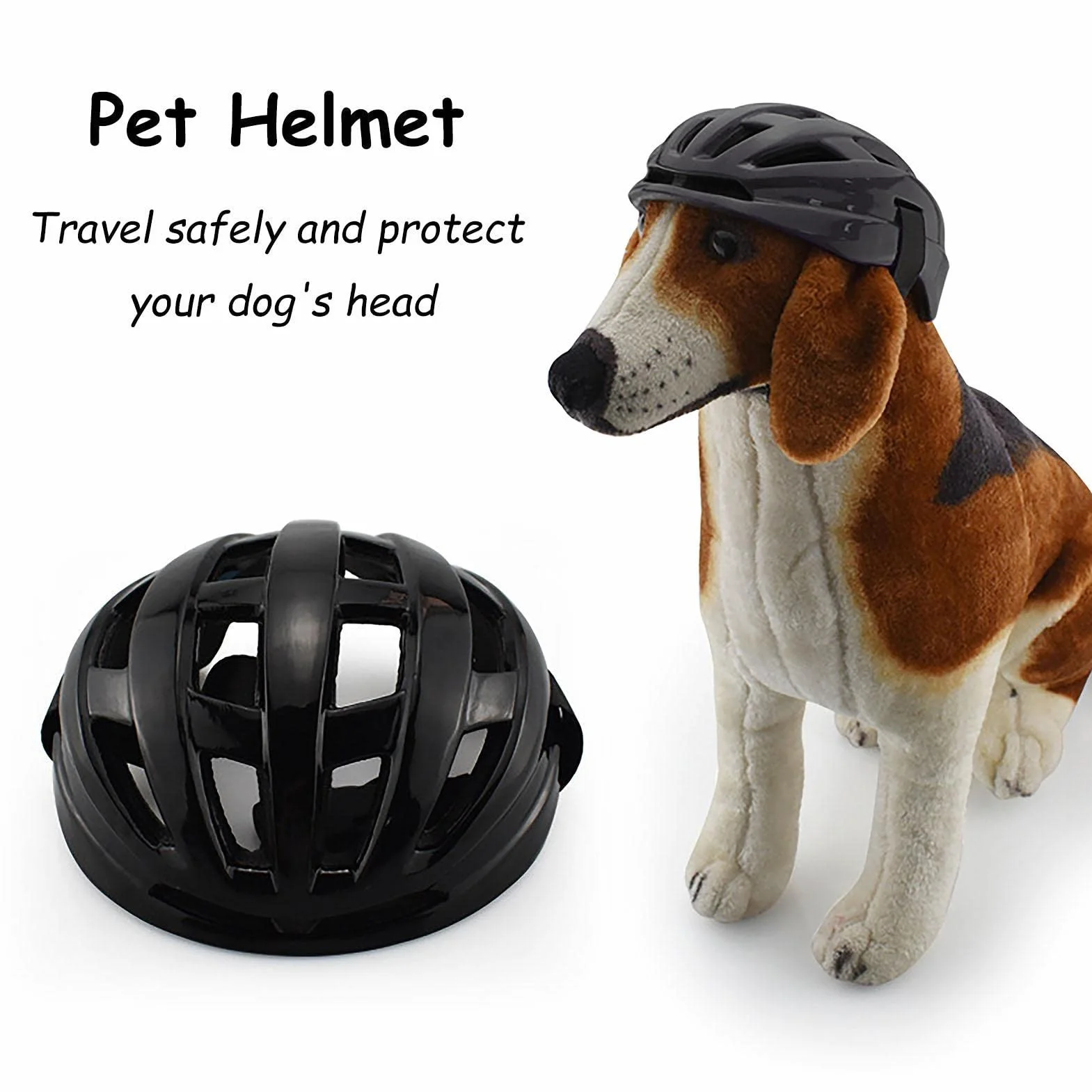 Generisch Kaski ochronne dla psów – kask ochronny motocykl, kask dla zwierz?t domowych z oddychaj?c? , regulowan? ta?m? ?wietln? z otworami wentylacyjnymi do jazdy motocyklu rowerze Cosplay