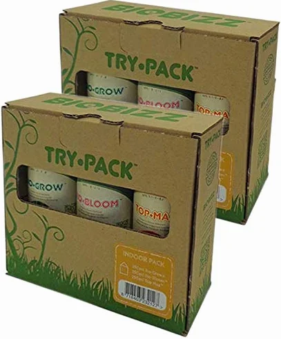 BioBizz Try-Pack Indoor nawóz do roślin domowych, 3 x 500 ml (6 x 250 ml)