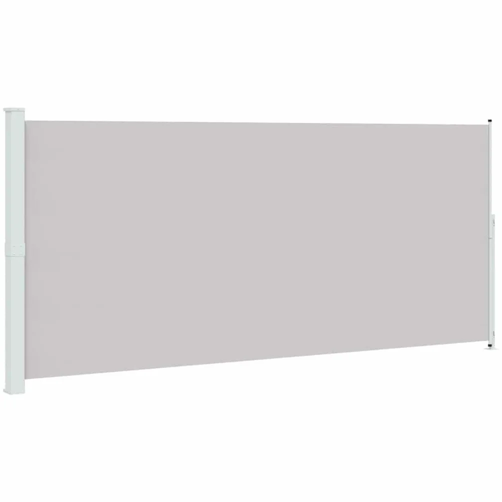 vidaXL Zwijana markiza boczna na taras, 220x500 cm, szara, ekran, zwijana markiza, markiza tarasowa, ekrany, zwijane markizy, markizy tarasowe