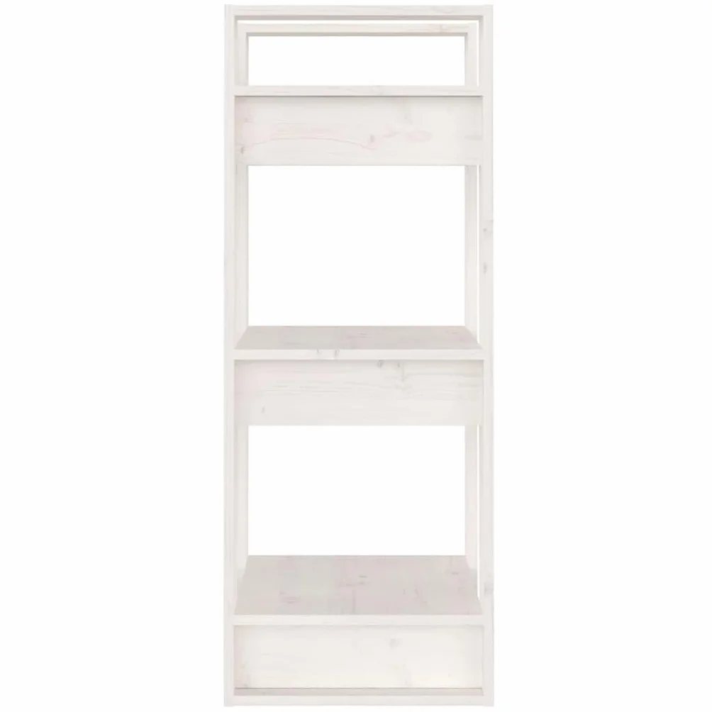 Regał na książki/ścianka działowa biały regał do salonu regał do przechowywania do biura 41 x 35 x 91 cm lite drewno sosnowe