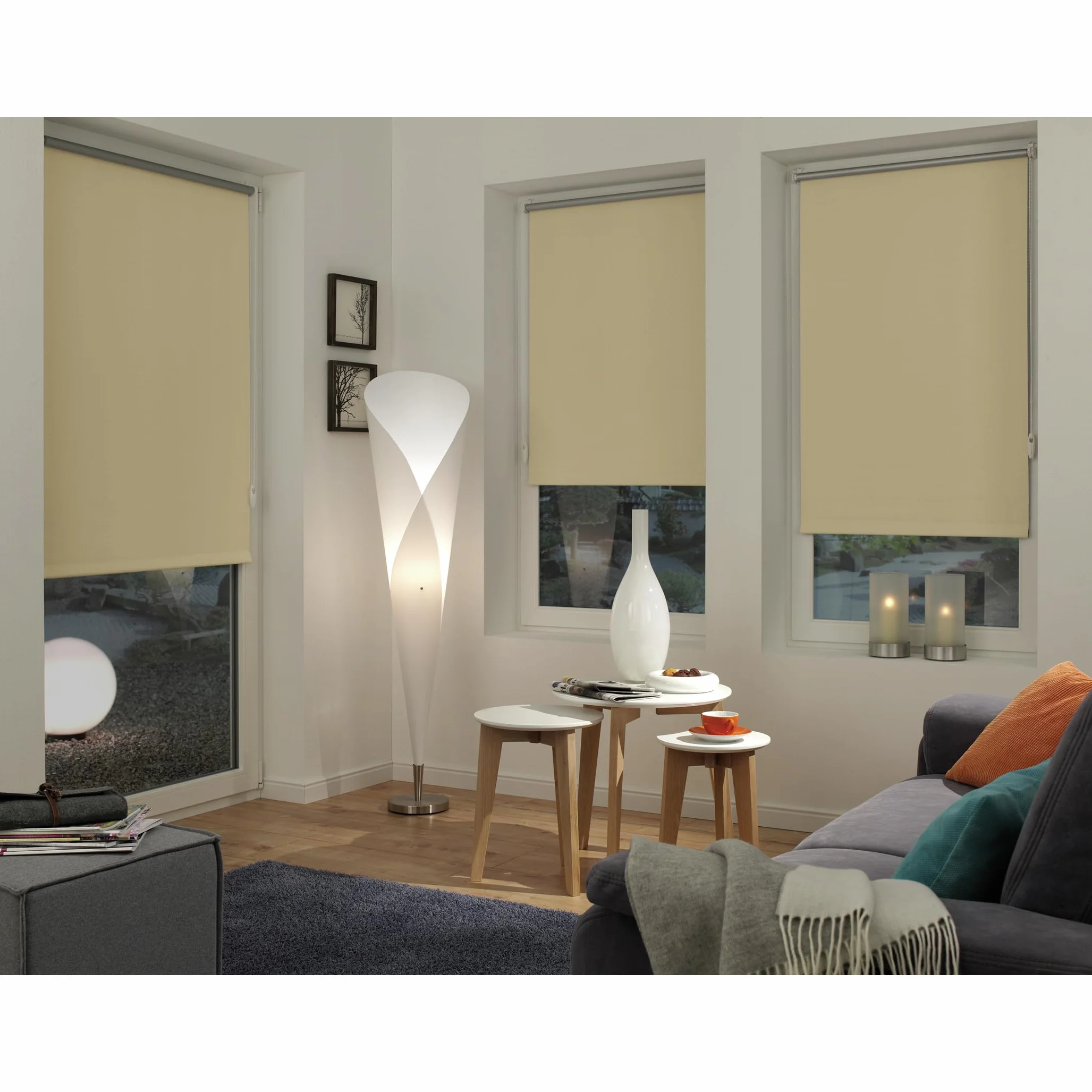 GARDINIA Żaluzja termoizolacyjna z podkładem termoizolacyjnym do mocowania lub klejenia, energooszczędna, nieprzezroczysta, żaluzja EASYFIX, naturalna, 75 x 150 cm (szer. x wys.)