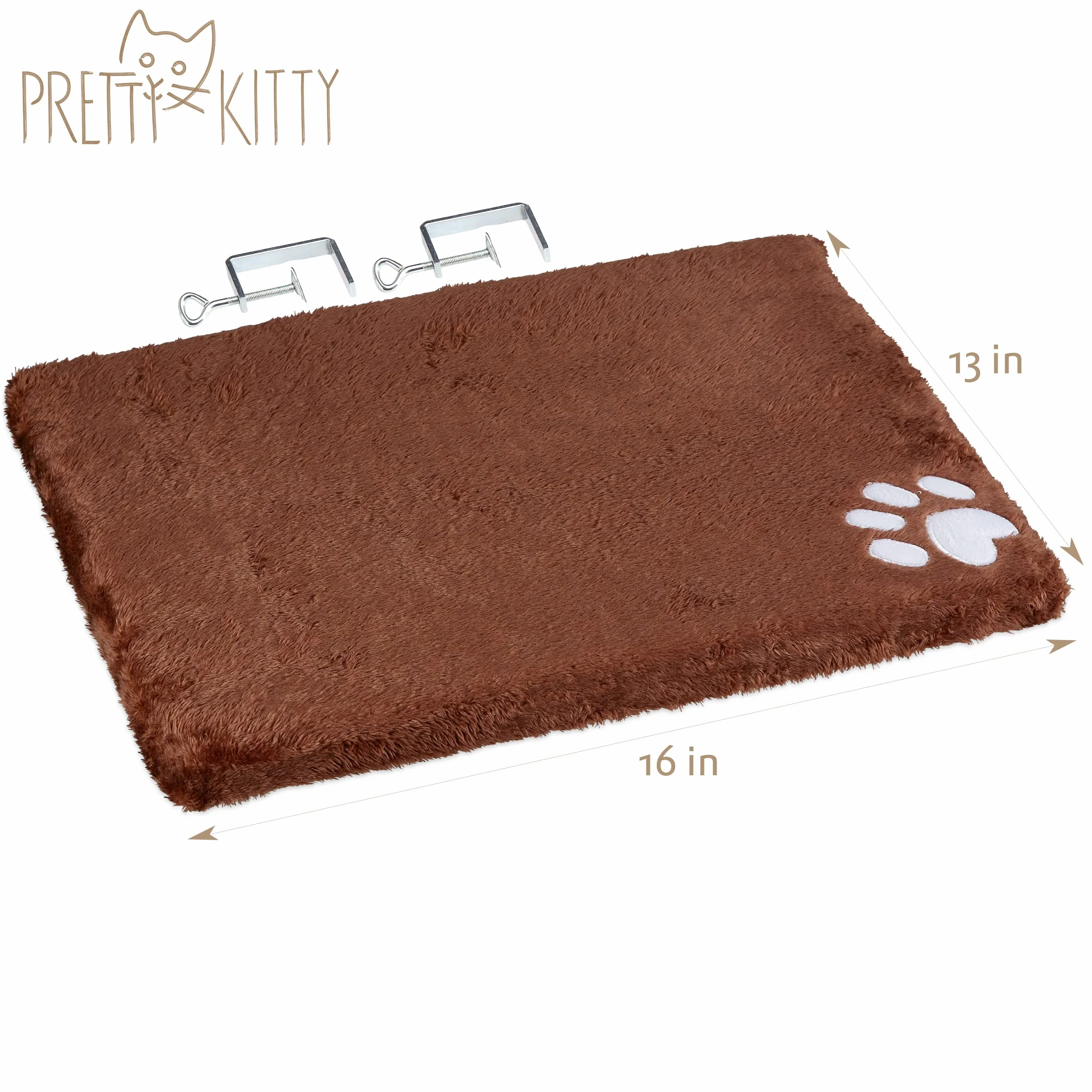 PRETTY KITTY Łóżko okienne dla kota 32x41 cm puszyste nadaje się do prania