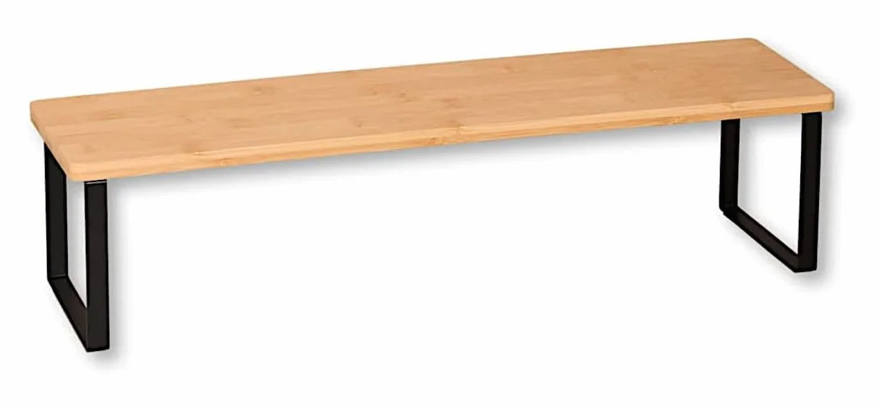 Kesper | regał kuchenny, materiał: bambus, metal, wymiary: 55 x 13,5 x 15 cm, kolor: brązowy, czarny | 58807