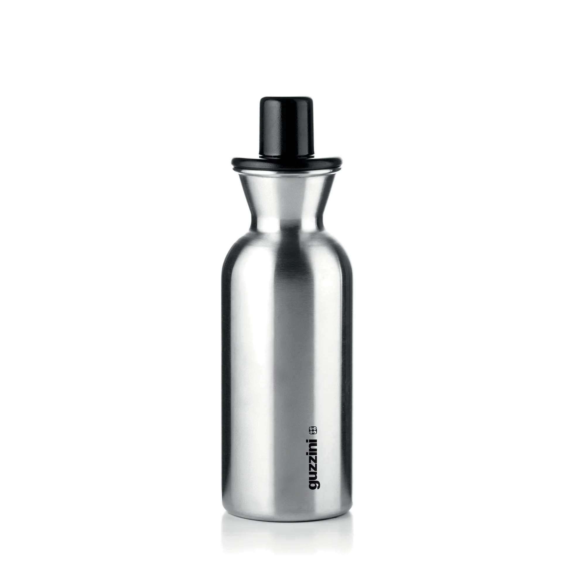 Guzzini - Kitchen Active Design, PERFECT DRESSING STEEL, Butelka na olej/oct ze stali nierdzewnej - Czarny, Ø 6 x h19,5 cm | 330ml - 11720010