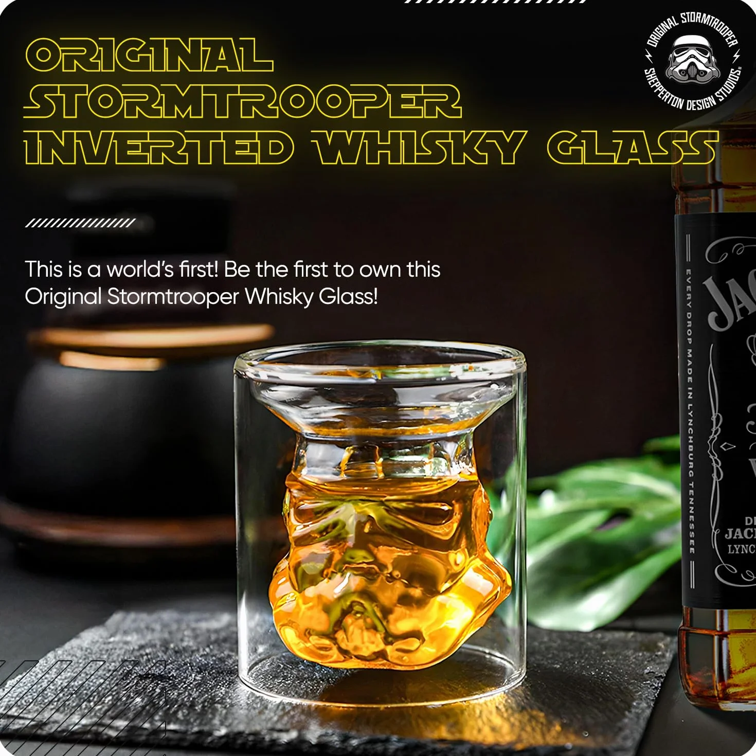 Oryginalna odwrócona szklanka do whisky, przezroczysta, do whisky, burbonu i szkockiej, 150 ml, idealna szklanka do whisky, szklanka do rumu, prezent dla mężczyzn - ThumbsUp!