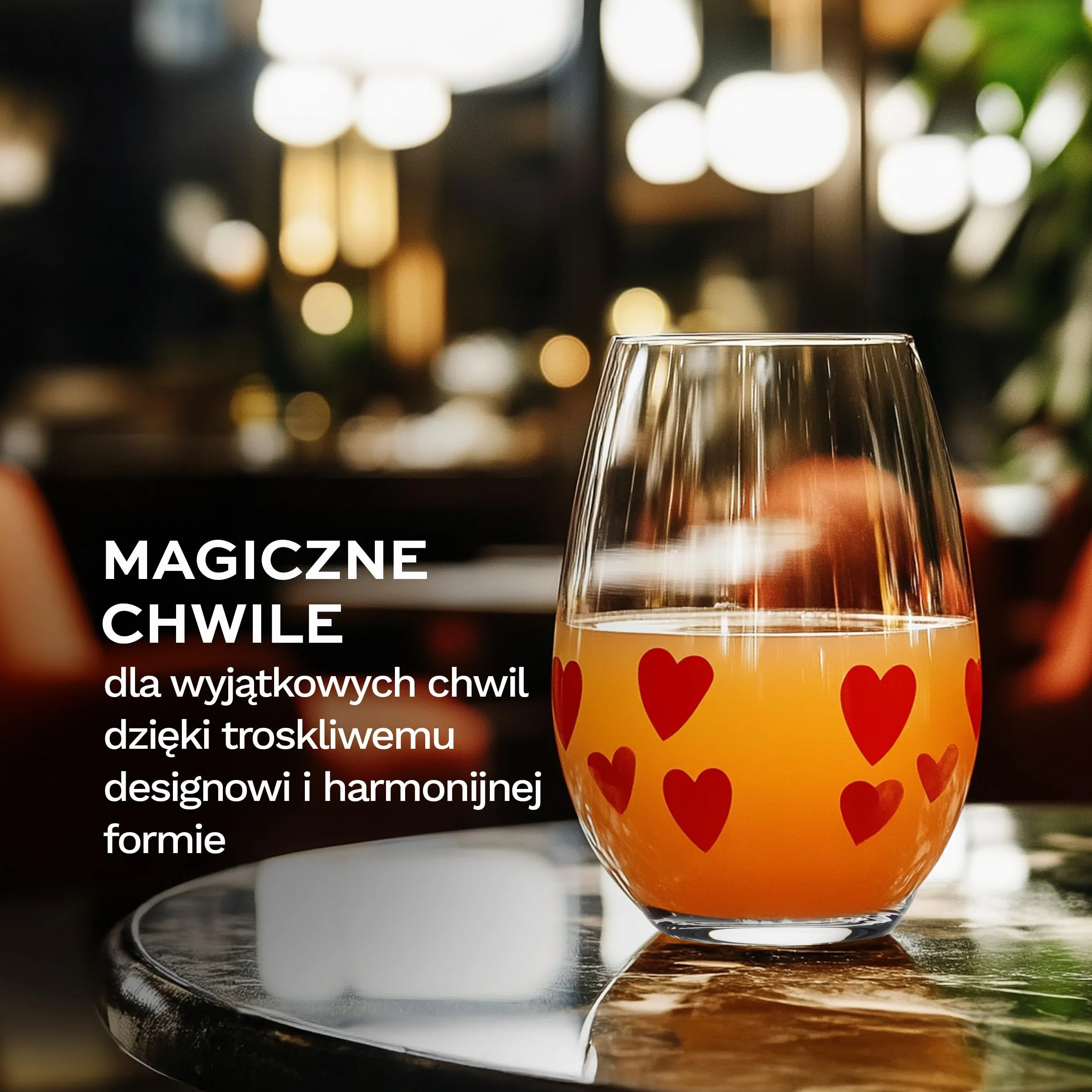 Stölzle Lausitz L'Amour Szklanki Czerwone Zestaw 6 szt. 335 ml – Eleganckie Szklanki do Wody z Motywem Serca – Kryształowe Szklanki do Soku – Nadające się do Zmywarki i Odporne na Uszkodzenia