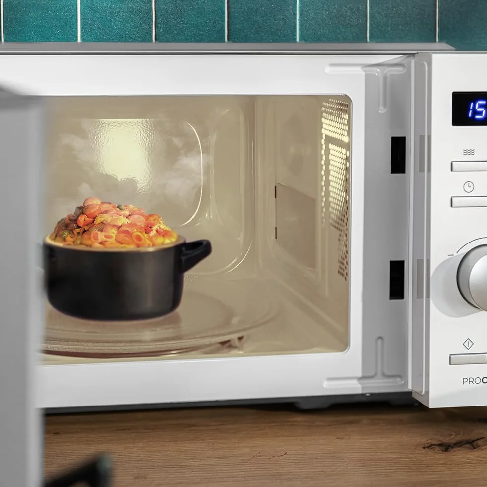 Cyfrowa kuchenka mikrofalowa z falownikiem 19L Proclean 5010 Inwerter White. 700 W, 5 poziomów mocy, niskie zużycie energii, wyświetlacz LED, talerz obrotowy 245 mm, timer, 8 trybów