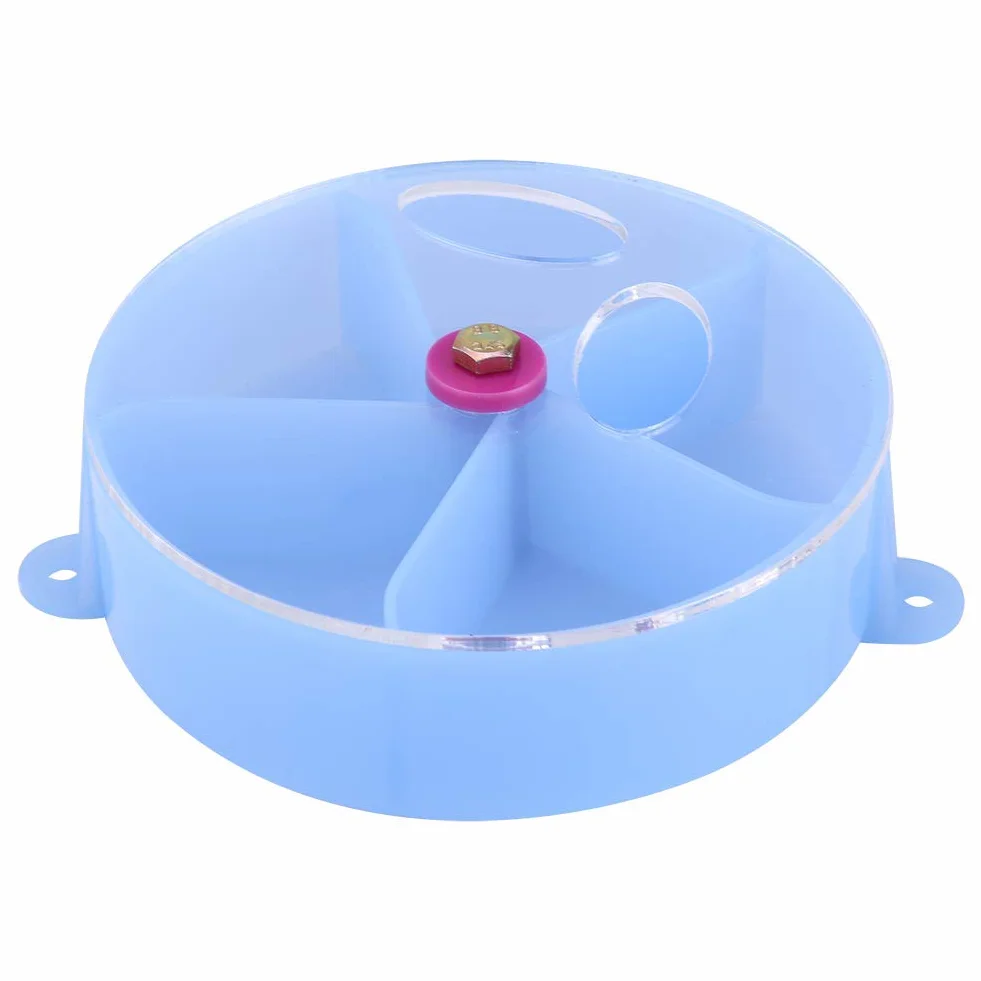 AMONIDA Bird Pet Foraging Feeder 5 gniazdek dla ptaków pióro klatkowe dla ptaków pióro dla ptaków Feeder, ptaki Feed Toy, dla silnych kokatielsów (niebieski)