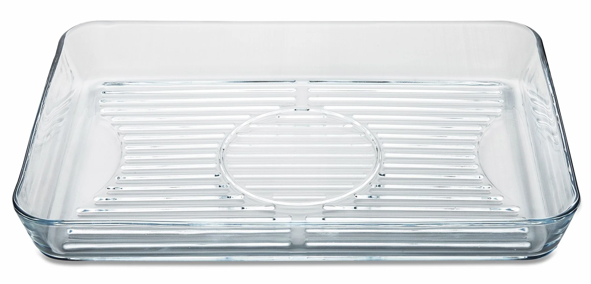 Pasabahce 59554 Borcam grill – forma do zapiekanek i pieczenia, do lasagne, zapiekanki, pieczenia, prostokątna, ze szkła z rowkami, ~ 40 x 27 cm~ 3,8 l