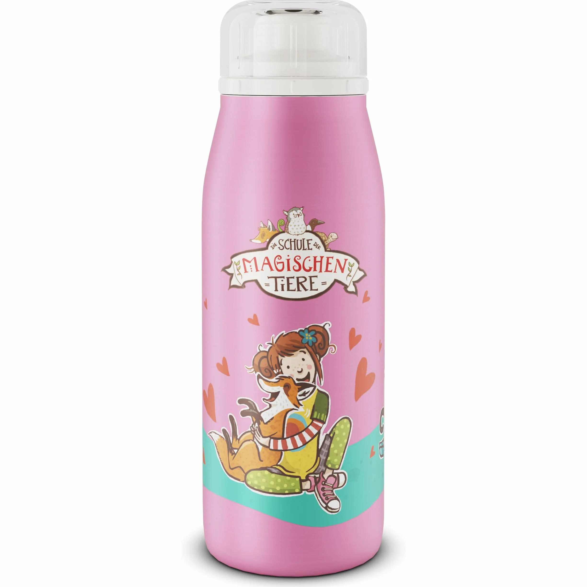 alfi Kids ISO Bottle 350 ml, Ida School of Magic Anime, izolowana butelka dla dzieci, stal nierdzewna, szczelna, z zakrętką, utrzymuje ciepło przez 12 godzin, zimno przez 24 godziny, butelka na napoje
