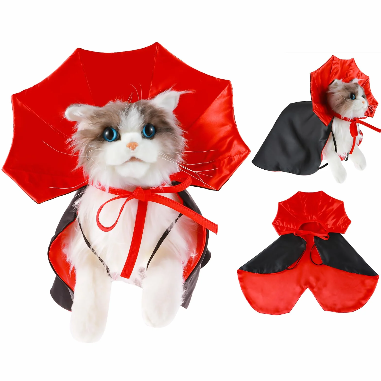Kostium na Halloween, peleryna dla zwierząt domowych, płaszcz wampira, zabawny pies, diabeł, sukienka cosplay, strój czarodzieja, płaszcz dla małych, średnich psów, kotów, kotów, szczeniąt