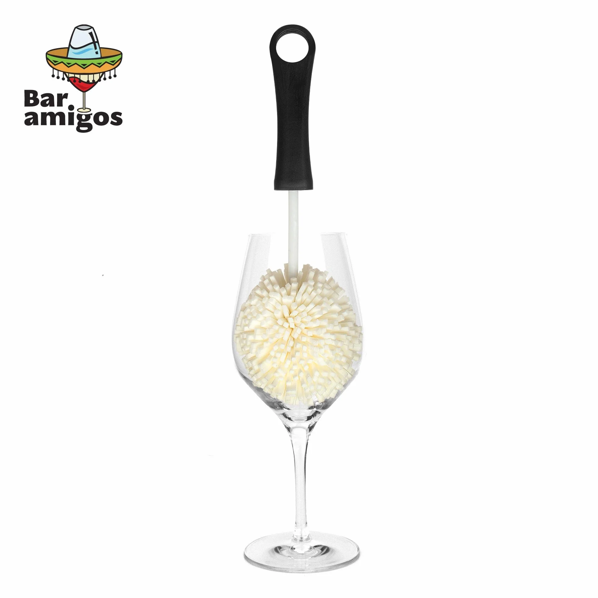 Bar Amigos® Zestaw 3 – karafka i szklanki, szczotka do czyszczenia szkła, elastyczna szczotka do czyszczenia kieliszków do wina i piwa, szklanek