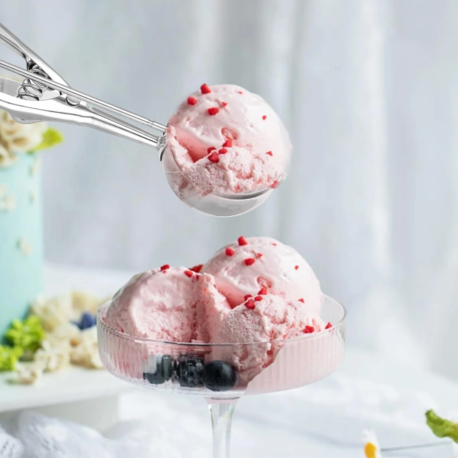 łyżka do lodów ze stali nierdzewnej Gadżety kuchenne do lodów Scoop Trigger