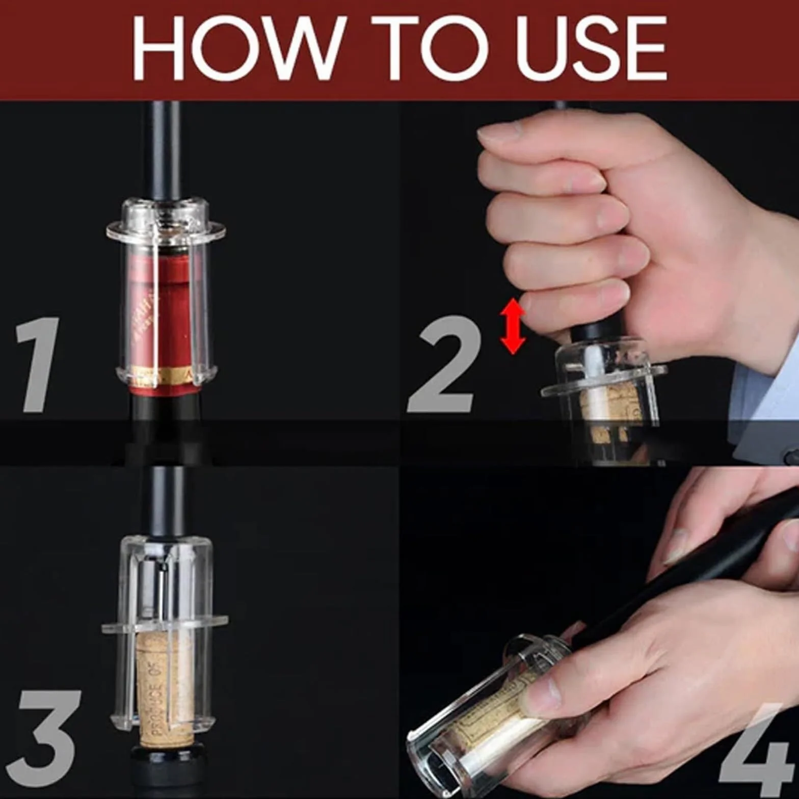 Algal Bloom Wine Opener, 2024 Wino on the Go Wine Opening Set, Portable Bottle Opener Pump Needle, Wino on the Go Wine Opening Set, Wine Opening Set (Color : Aluminum head)