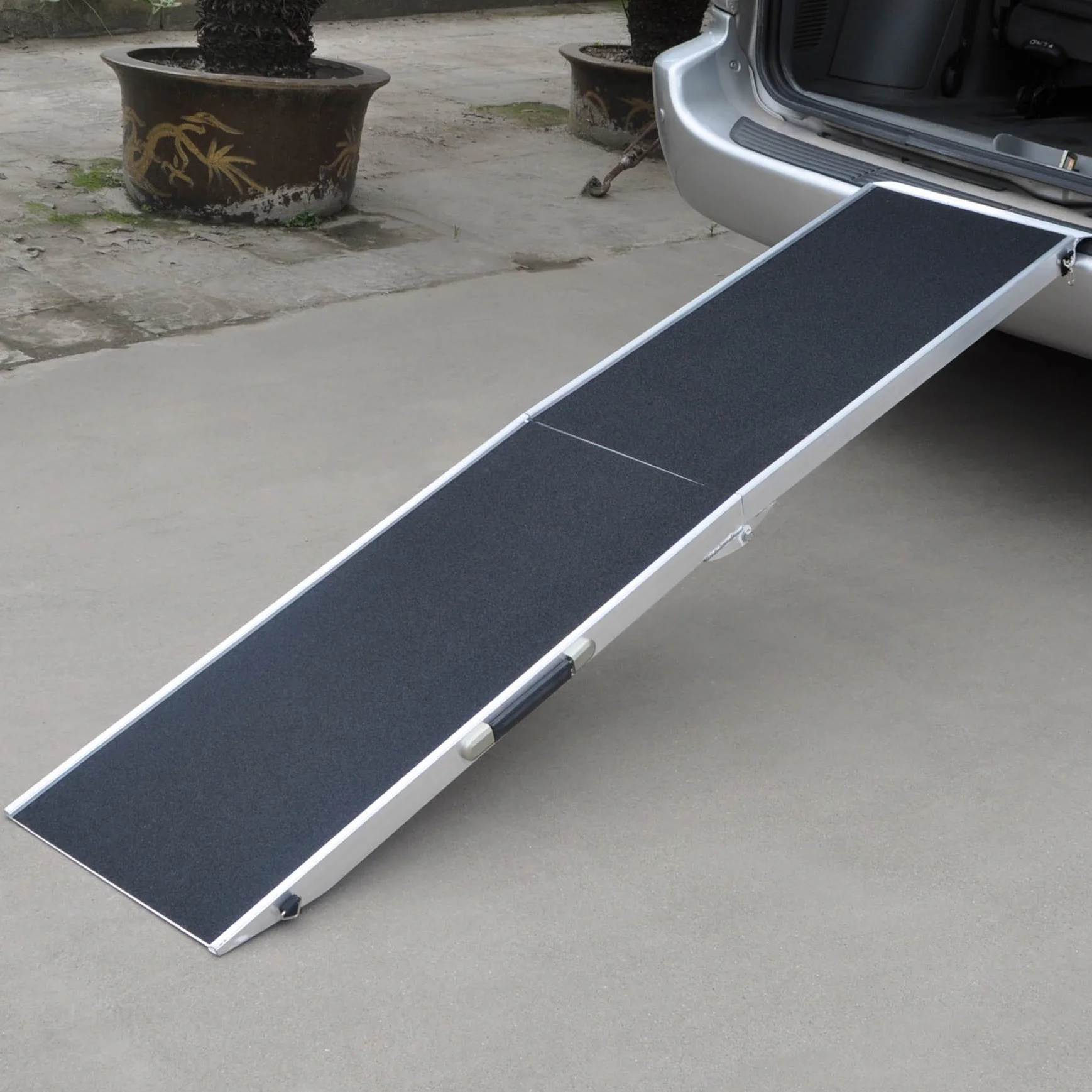 Wiltec Składana rampa dla psa 244 x 48 cm aluminium antypoślizgowa nośność 110 kg