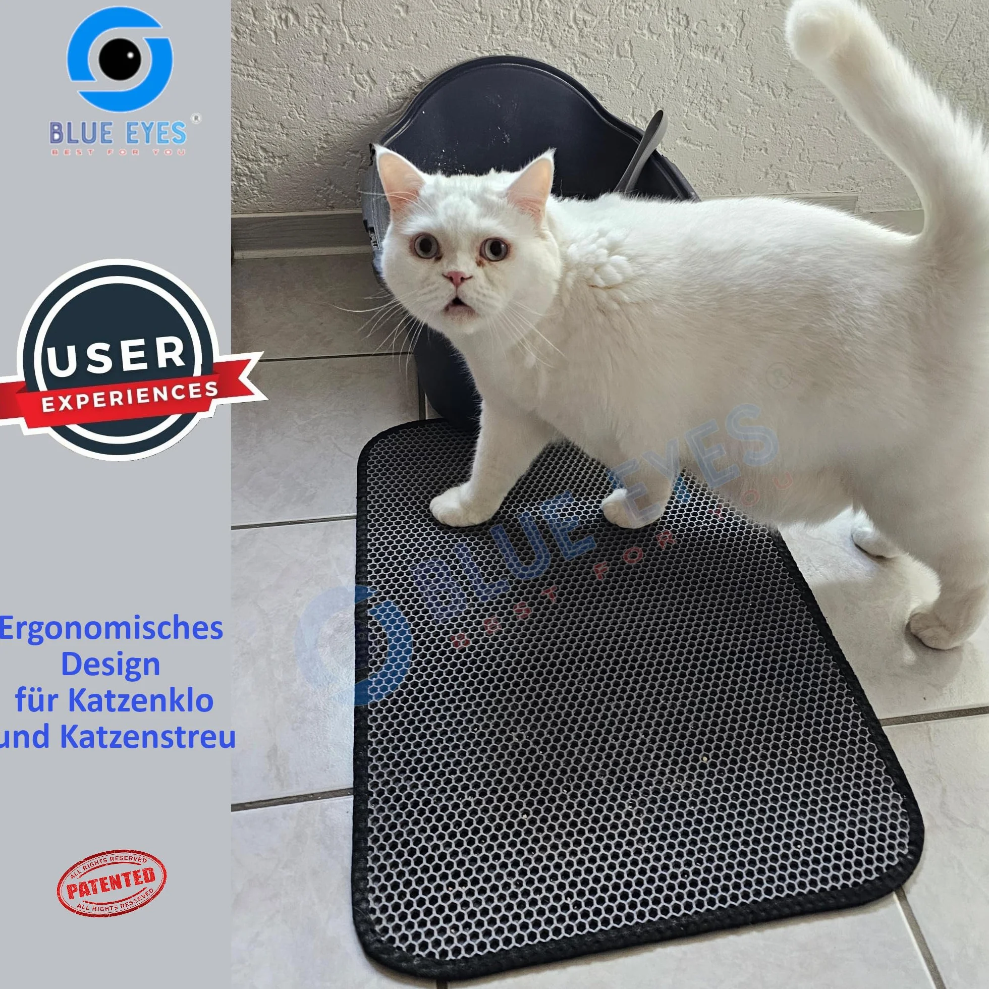 Mata do kuwety 40 x 60 cm wodoodporna dwuwarstwowa struktura plastra miodu szary