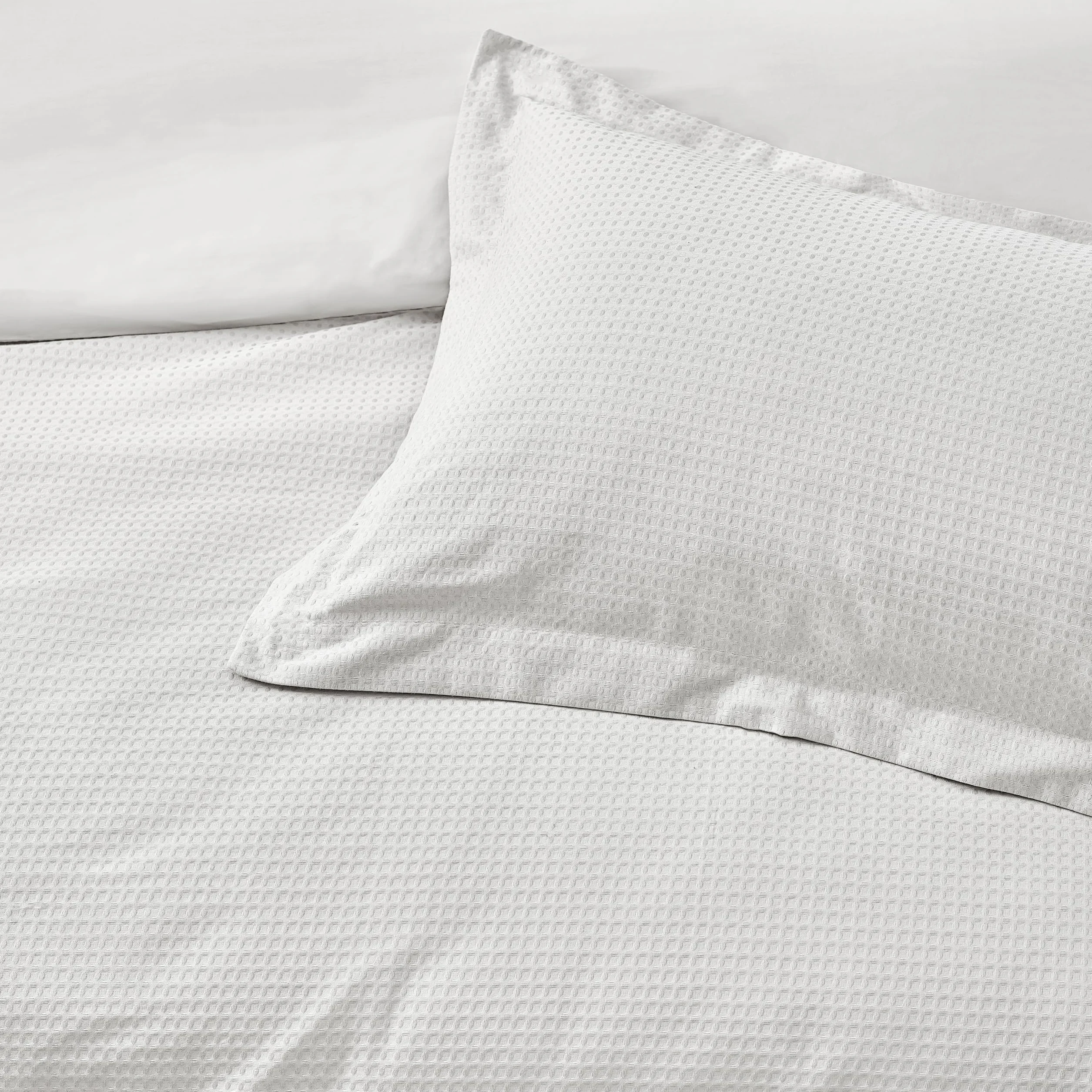 The Linen Yard Zestaw pościeli bawełnianej o fakturze waflowej