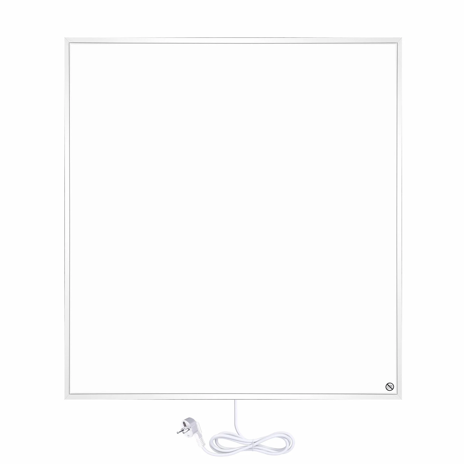 Elektryczny panel promienny WarmlyYours, biały, moc 400 W, 60 cm x 60cm, montaż ścienny, aluminium, ciepło na podczerwień